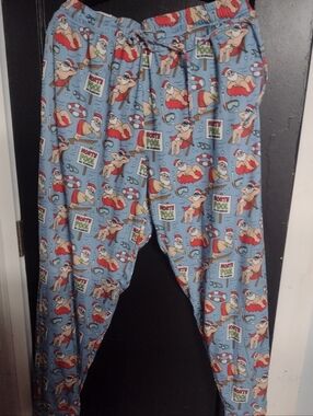 Santa At The Pool Cartoon Pattern Lounge Pants